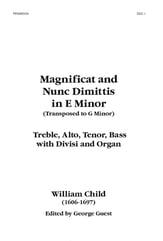 Magnificat and Nunc Dimittis in E Minor SATB choral sheet music cover
